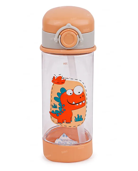 Water Bottle For Kids with Straw NonToxic & BPA Free Kids Water Bottle for School Travel Outdoor(380ml)