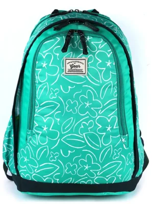 Gear Triumph Floral Print Backpack Green Green 18 Inches