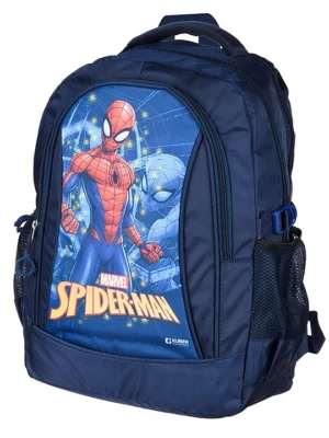 Marvel By Kuber Kuber Industries Marvel The SpiderMan School Bags Kids School Bags Student Bookbag Travel Backpack School Bag for Girls & Boys School Bag with 3 Compartments Navy Blue Height 16.9 Inch