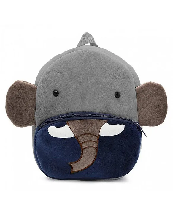 Frantic Premium Quality Soft design ND Blue Elephant Bag for Kids height 14 inches