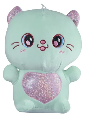 cat Soft Toy for Girls/Kids Stuffed Plush Animal Ideal for Birthdays & Special Occasions Random Color Pattern Height 25.4 cm