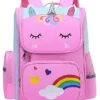 SYGA Children's Lightweight Schoolbag For Primary School StudentsWith Cartoon Design (Pink)