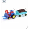 Aditi Toys Plastic Tractor Construction Toy Set for Kids Friction Powered Tractor with Bricks Trolley for Boys Suitable for Kids Above 3 Years