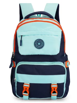 CITIZEN Marigold Backpack for Kids 6 To 9 Years 18L Navyblue & Skyblue 17 Inches