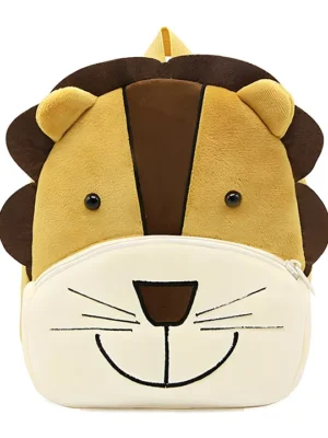 Delicado Premium Quality Soft design Brown Lion shape school Bag for Kids 14 Inches