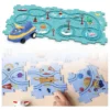 AKN TOYS DIY Assembling Electric Trolley ocean Puzzle Track Play Set with Vehicles BatteryOperated Toy Vehicle & Puzzle Board RailCar Building Toys 13 pcs(color may vary )