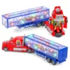 YAMAMA Musical 2 In 1 Deformation Robot Truck Toy With Lights Music Detachable Carrier Container Truck For Kids Musical Toy For Kids Multicolor