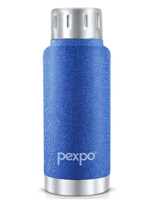 Cameo Hot & Cold 300ml Stainless Steel Water BottleBlue Vacuum Insulated Leak proof & BPA Free Screw Cap Office School Gym & TravellingMen Women & Kids