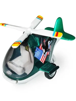 Bunie Diecast Mini Helicopter Toy Green
