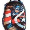 Kuber Industries SchoolCollege Bag Marvel Captain America Backpack for Boys and Girls 4 Compartment Travel Backpack Water Resistant Bookbag Bag for Daily Routine Kids School Bag Blue 17 Inches