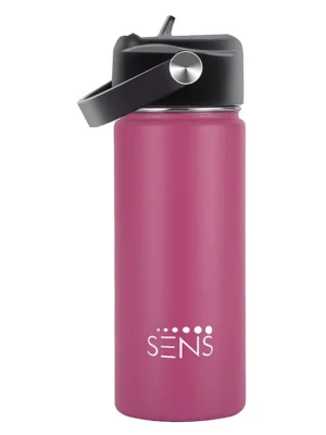 Hydra Metallic Stainless Steel Folder Water Bottle Purple 500 ml