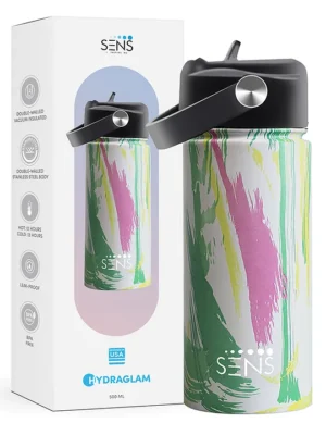 Hydra Glam Stainless Steel Folder Water Bottle Green 500 ml