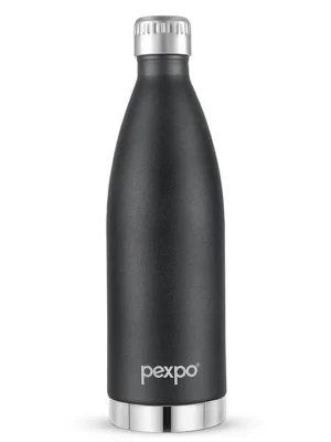 Extreme 30 Hrs Hot & Cold ISI Certified Flask2 Year WarrantyStainless Steel Water Bottle 850 ml Knight Black Thermoflask Adventure Trekking Office Workout TravellingHome Kids
