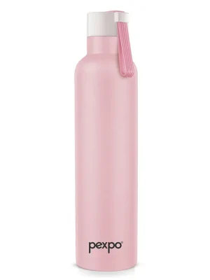 Oslo Hot & Cold Stainless Steel Water Bottle Thermosteel FlaskVacuum Insulated ISI Certified 1000ml Baby Pink Gift for Girls & BoysOffice Home Gym Adults