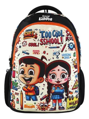 Smily Kiddos Licensed Chhota Bheem 21 L Junior Backpack Too Cool III Orange 18 Inch