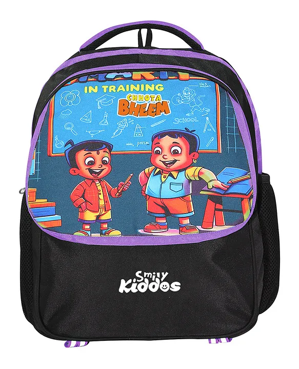 Smily Kiddos Licensed Chhota Bheem Preschool Backpack III Purple 13 Inch