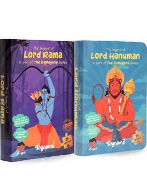 Educational Toys for Kids Ram and Hanuman 25 Pcs Set of 2 Jigsaw Puzzles Ages 2+ Cultural Interactive Learning with App