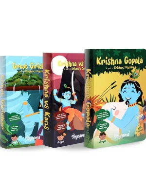 Educational Toys for Kids Great Giridhar Krishna v Kans and Krishna Gopala 25 49 and 100 Pcs Jigsaw Puzzles Ages 2+ Cultural Interactive Learning with App