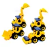 NEGOCIO JCB Pouch Construction Vehicle Set with 4 DIY Take Apart 1 Screwdriver Tool for Boys and Toddlers 3+ Years PACK OF 1 COLOR MAY VARY
