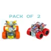 NEGOCIO Negocio Mini Four Wheel Off Road Vehicle Double Inertia Rotary Stunt Roller Motorcycle Pack of 2 Color May Vary