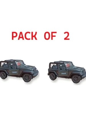 NEGOCIO Alloy Collectible THAR Car Toy Pull Back Vehicles Diecast Cars Model with Light PACK OF 2 COLOR MAY VARY
