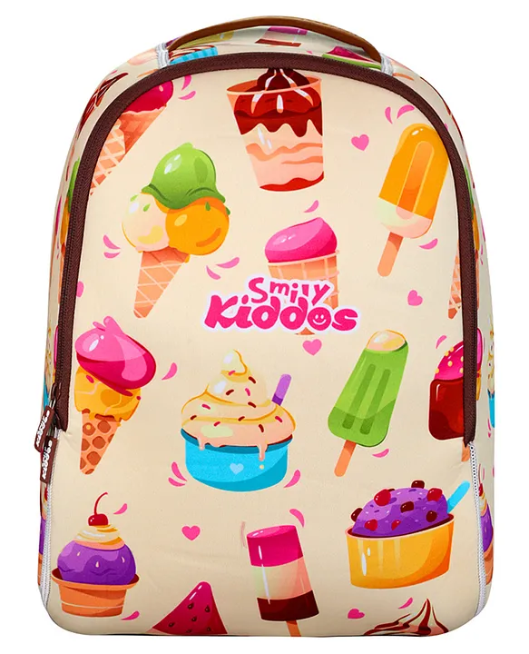 Smily Kiddos Smily kiddos 13 Liters Ice Cream Theme Junior Backpack Blue Height 13.7 Inch