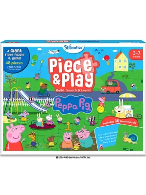 Peppa Pig Floor Puzzle & Game Piece & Play (48 Pieces 3 x 2 feet) Multicolor