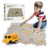 Azhari 13 Pcs Puzzle Mat Rail Track Play Set for kids