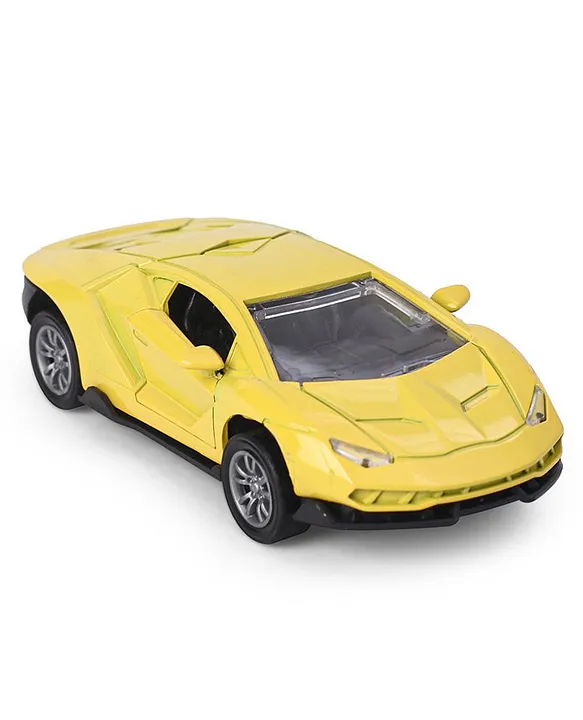 KIDS FUN Toys Kids Fun Toys Pull Back 1:32 Die Cast Sport Toy Car Yellow
