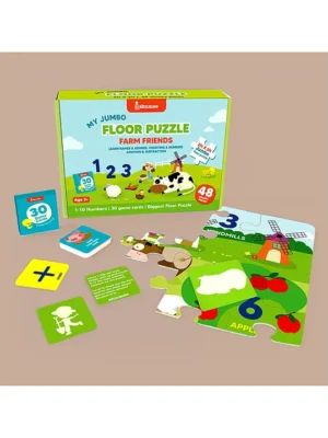 Jigsaw Floor Puzzle With 48 Pieces Farm Friends Themed Pack of 1 Multicolor
