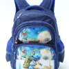 Play Nation Dino theme School Backpack2 Main Compartments 2 Front Pockets 2 side Bottle PocketsLong lasting and Durable Comfortable back cushioning For School Travel and OutdoorsBlue 15.5 inches
