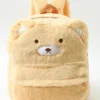 Fab N Funky Play Nation Bear Soft Toy Bag1 Main Compartment 1 PocketLong lasting and Durable Zippers For School Travel and OutdoorsBrown 13inches