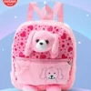 Play Nation Puppy Soft Toy Bag1 Main Compartment 1 PocketLong lasting and Durable Zippers For School Travel and OutdoorsPink 11 Inches (Print May Vary)
