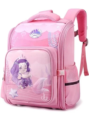 Storite Magical Mermaid Backpack for Kids Girls Sturdy and WaterResistant Ideal Backpack Young Boys and Girls Great for Birthdays & Rakhi Gifts Purple Height 13 Inch