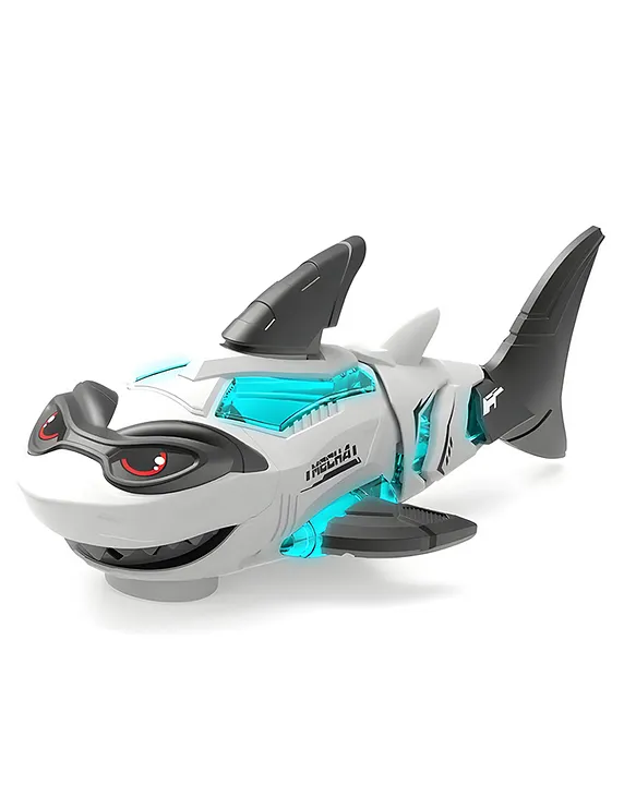 NEGOCIO Children Multifunction Electronic Luminous Toy Universal Mechanical Battery Operated Shark ToyPACK OF 1 COLOR MAY VARY