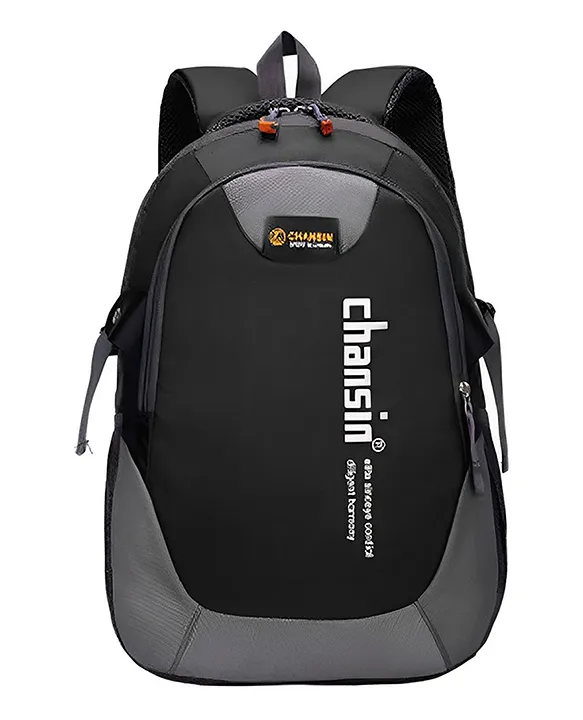 SYGA Travel Backpack for Male & Female Large Capacity Oxford Cloth School and Sports Bag Black Height 17 Inch