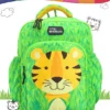 Intelliskills Tito the Tiger Durable School Bag with Comfortable Cushion Padding Green 14 Inches Trendy & Spacious Kids Backpack Unisex Printed School Bag for Boys and Girls