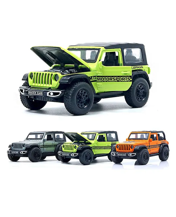 Super Toy SUPER TOY 1:36 Scale Pull Back Die Cast Thar Jeep Open Door Metal Car Toy Model for Kids Boys (Assorted)
