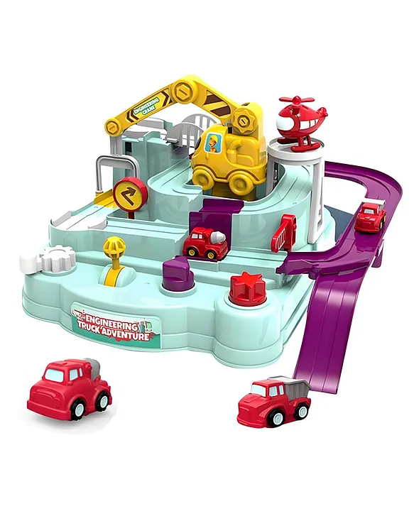 Amitasha Car Parking Race Track Adventure City Garage Ramp Toy for Kids with 2 Racing Cars