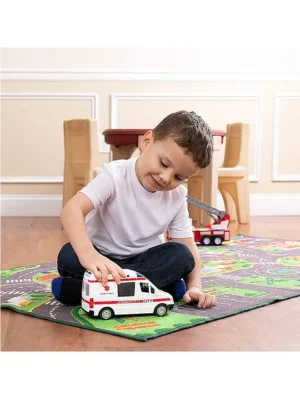 SANJARY Sanjary Diecast ambluance car light sound for kids color design may vary