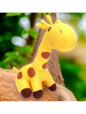 Yellow Giraffe Stuffed Soft Plush Toy Love Girl Height 35 cm