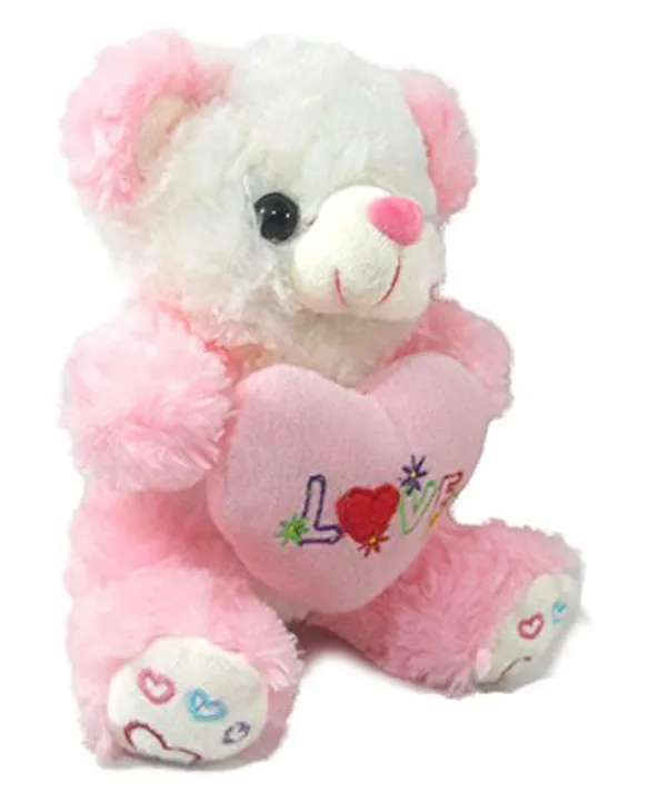 SweetLove You Heart Teddy Stuffed Soft Plush Animal Toy for Kids (Height 18 cm Color: Pink)