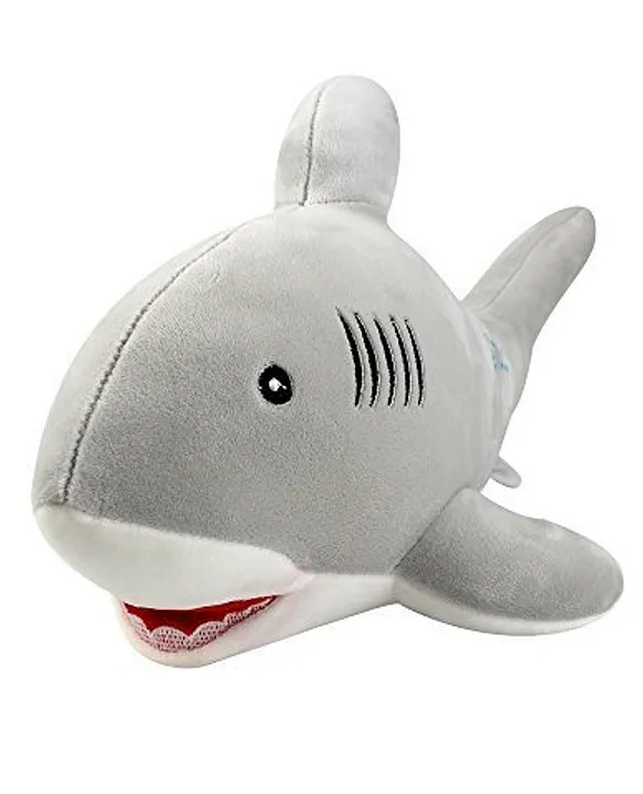 Ocean Shark Super Soft Stuffed Plush Animal Toy for Girls & Boys Kids Babies Birthday Gift (Length 35 cm Color: Grey)