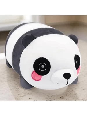 Super Soft Stuffed Plush Long and Round Animal Panda Plushie Toy for Kids (Size: 30 cm Color: Black and White)