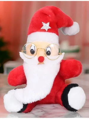 Christmas Santa Claus Soft Stuffed Plush Toy for Kids Room (Color: Red Height 30 cm)
