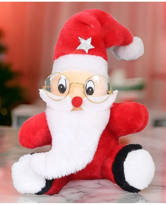 Christmas Santa Claus Soft Stuffed Plush Toy for Kids Boys & Girls (Color: Red Height 40 cm)