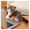 Cute Daisy Cat Soft Stuffed Plush Animal Toy for Kids Girls Birthday Gifts (Color: Brown Size: 25 cm)