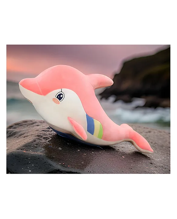 Dolphin Soft Stuffed Plush Sea Animal Toy for Kids Boys & Girls Birthday Gifts (Color: Pink & White Size: 50 cm)