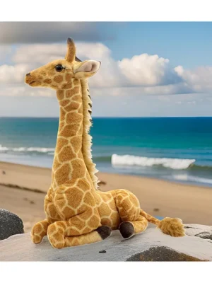Sitting Giraffe Soft Stuffed Plush Animal Toy for Kids Boys & Girls Birthday Gifts (Color: Brown Size: 25 cm)