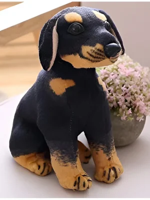 Rottweiler Dog Soft Stuffed Animal Plush Toy for Kids Boys & Girls (Size: 25 cm Color: Black)